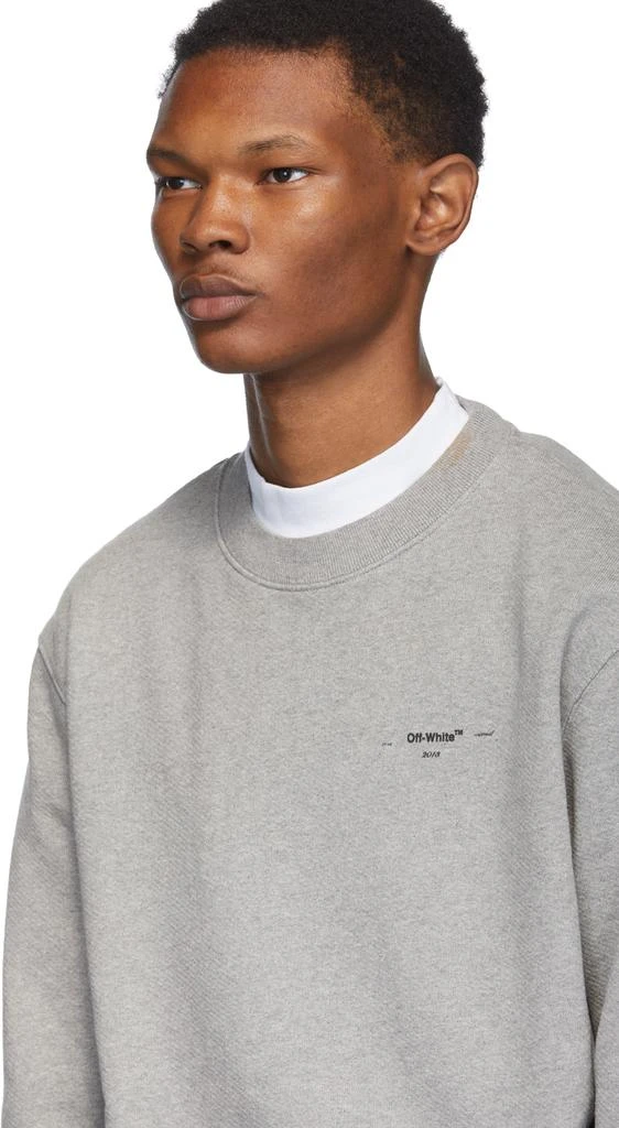 商品Off-White|Grey & Black Logo Slim Sweatshirt,价格¥1791,第4张图片详细描述