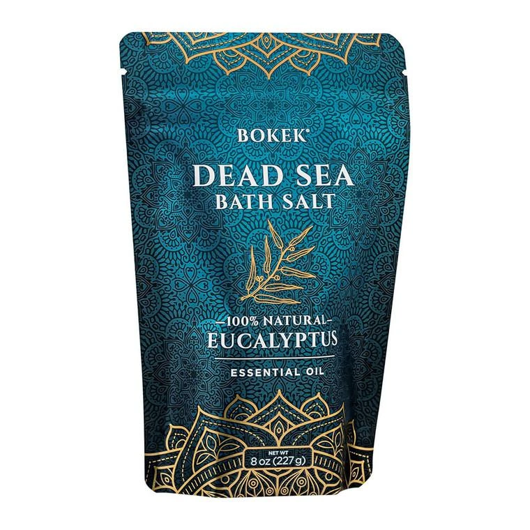 商品SaltWorks|Bokek Natural Dead Sea Bath Salt with Eucalyptus Essential Oil, 8 Oz,价格¥49,第1张图片