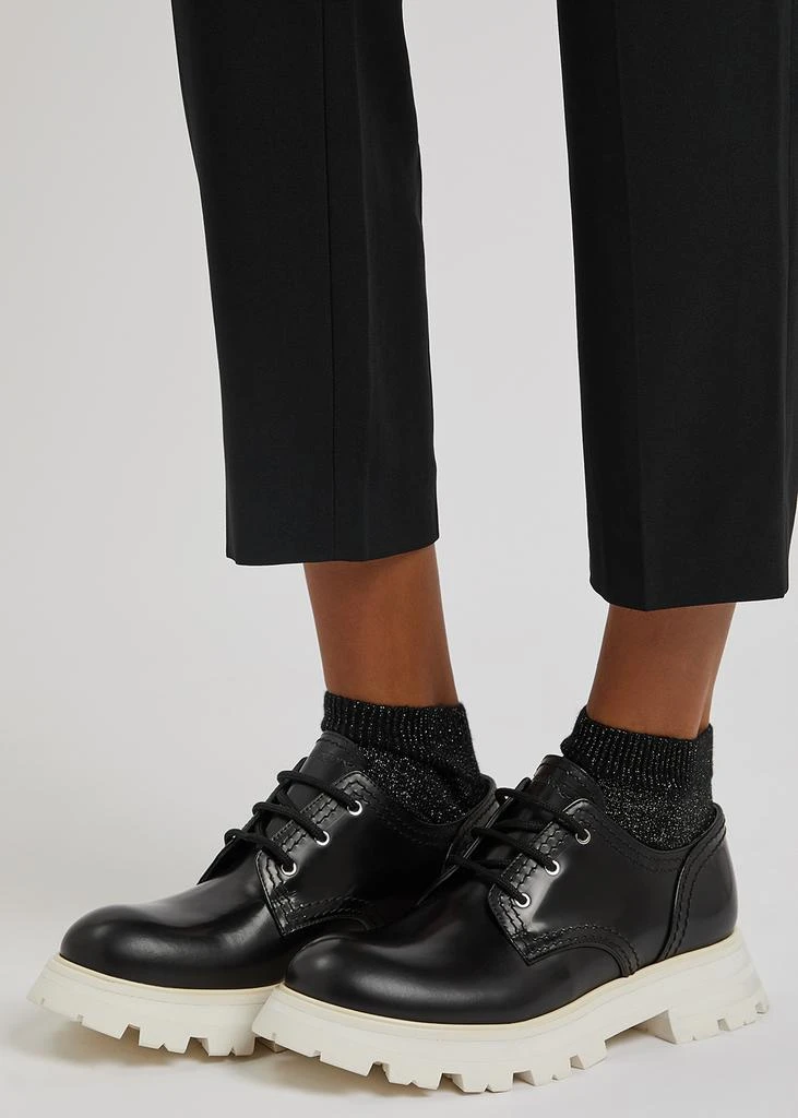 商品Alexander McQueen|Black leather platform Derby shoes,价格¥3879,第5张图片详细描述