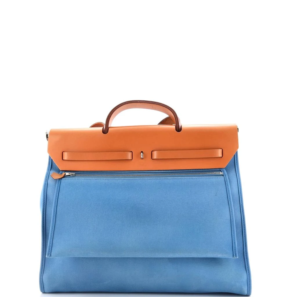 商品[二手商品] Hermes|Herbag Zip Leather and Toile 39,价格¥12869,第3张图片详细描述