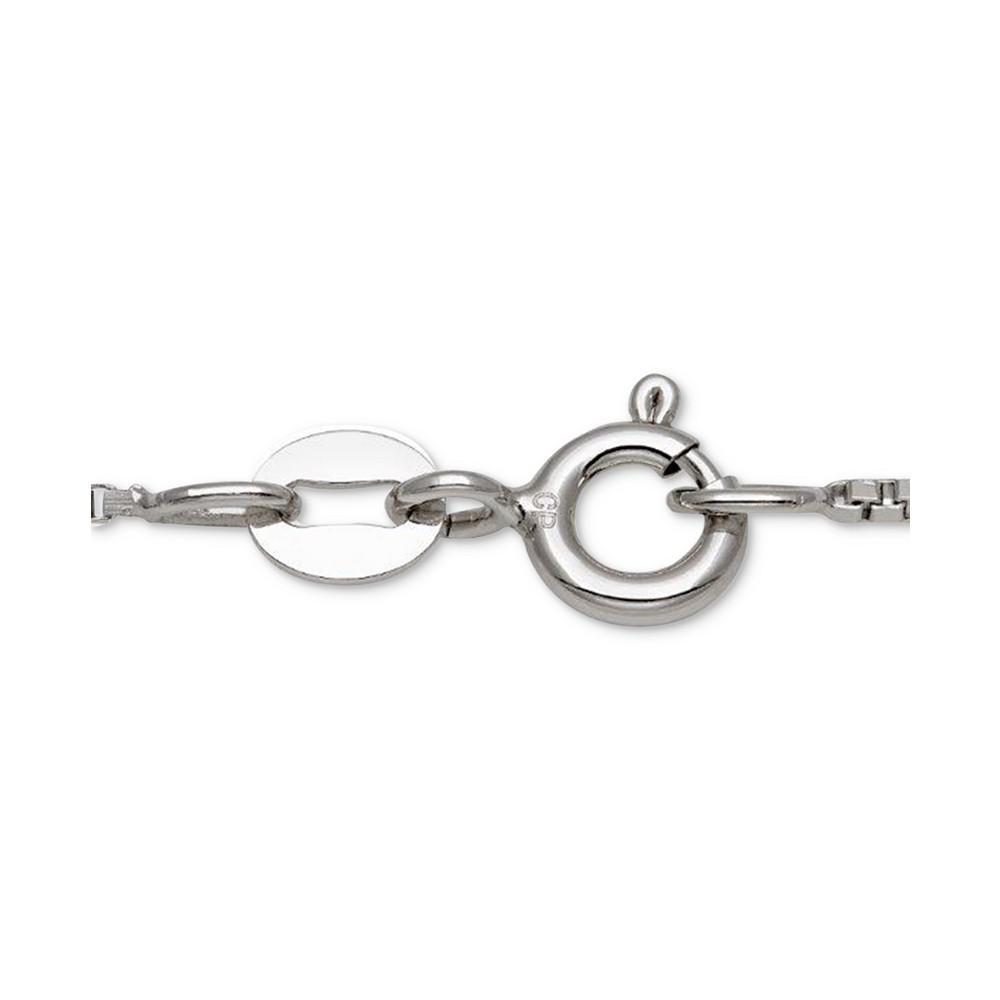商品Belle de Mer|Cultured Freshwater Pearl (6mm) & Cubic Zirconia Clover Key 18" Pendant Necklace in Sterling Silver,价格¥275,第4张图片详细描述