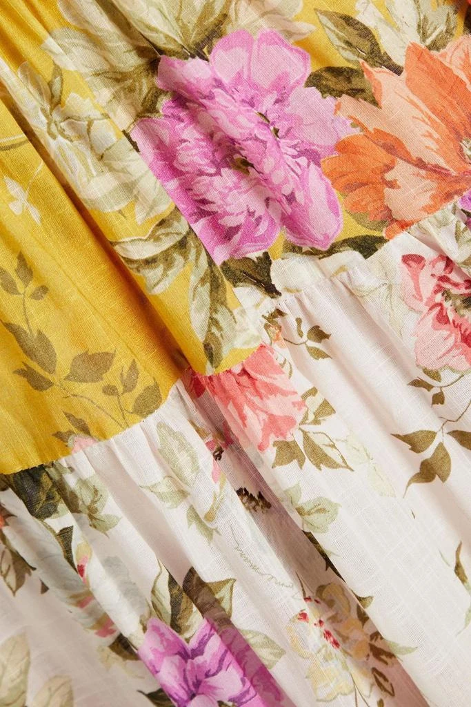 商品Zimmermann|Gathered floral-print cotton midi wrap dress,价格¥3848,第4张图片详细描述