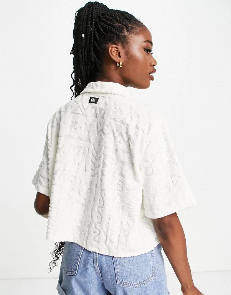 商品Quiksilver|Quiksilver Nomad Culture shirt in white Exclusive at ASOS,价格¥338,第4张图片详细描述