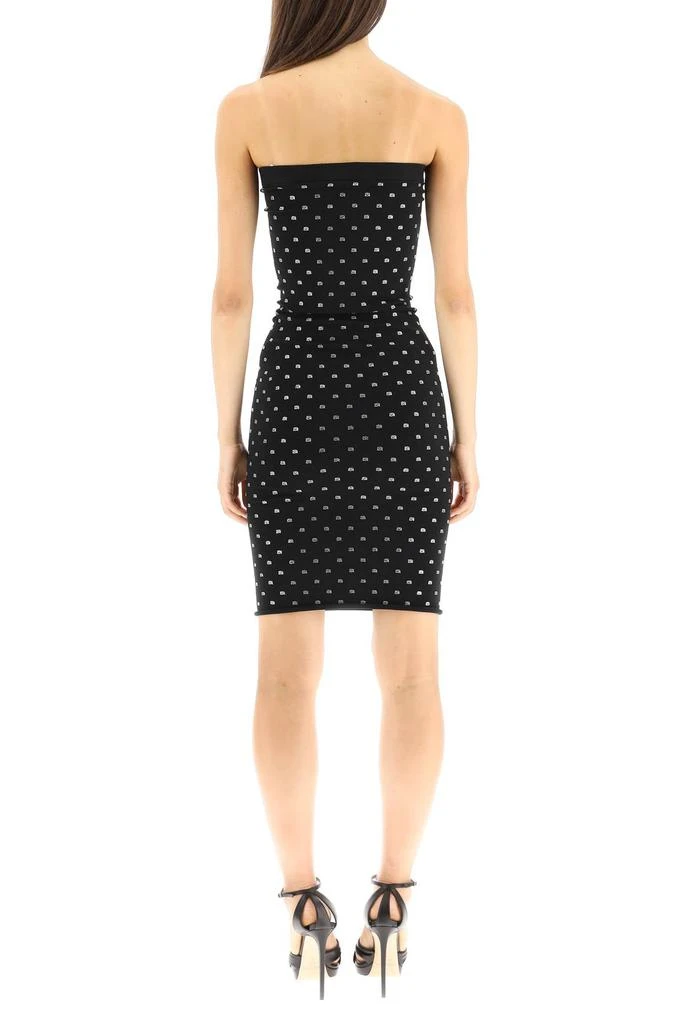 商品Alexander Wang|Alexander wang rhinestone logo motif mini dress,价格¥4187,第3张图片详细描述