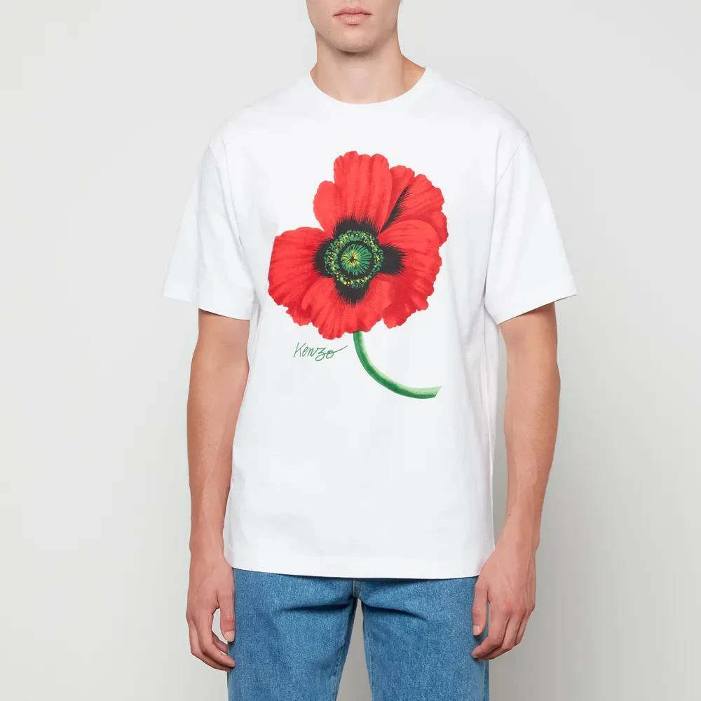 商品Kenzo|KENZO Printed Cotton-Jersey T-Shirt,价格¥626,第1张图片