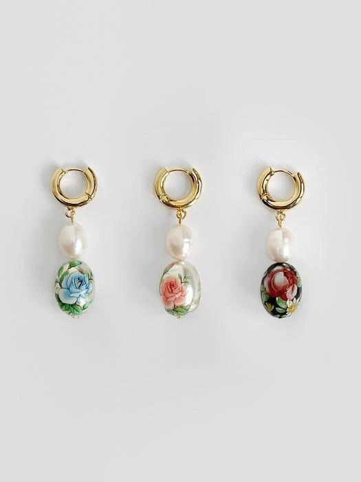 商品FANTASTIC PLANET|Rose Pearl Earrings_3colors,价格¥544,第1张图片详细描述