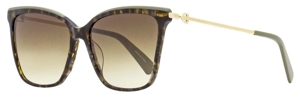 商品Longchamp|Women's Square Sunglasses LO683S 341 Tortoise/Green/Gold 56mm,价格¥427,第1张图片