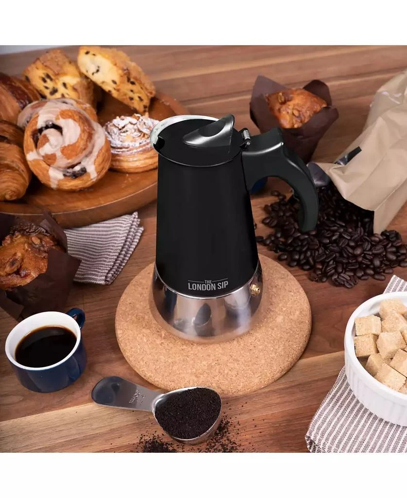商品London Sip|Stainless Steel Espresso Maker 10-Cup,价格¥336,第5张图片详细描述