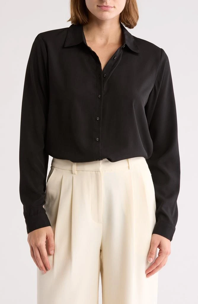 商品Tahari|Long Sleeve Button Front Shirt,价格¥147,第1张图片
