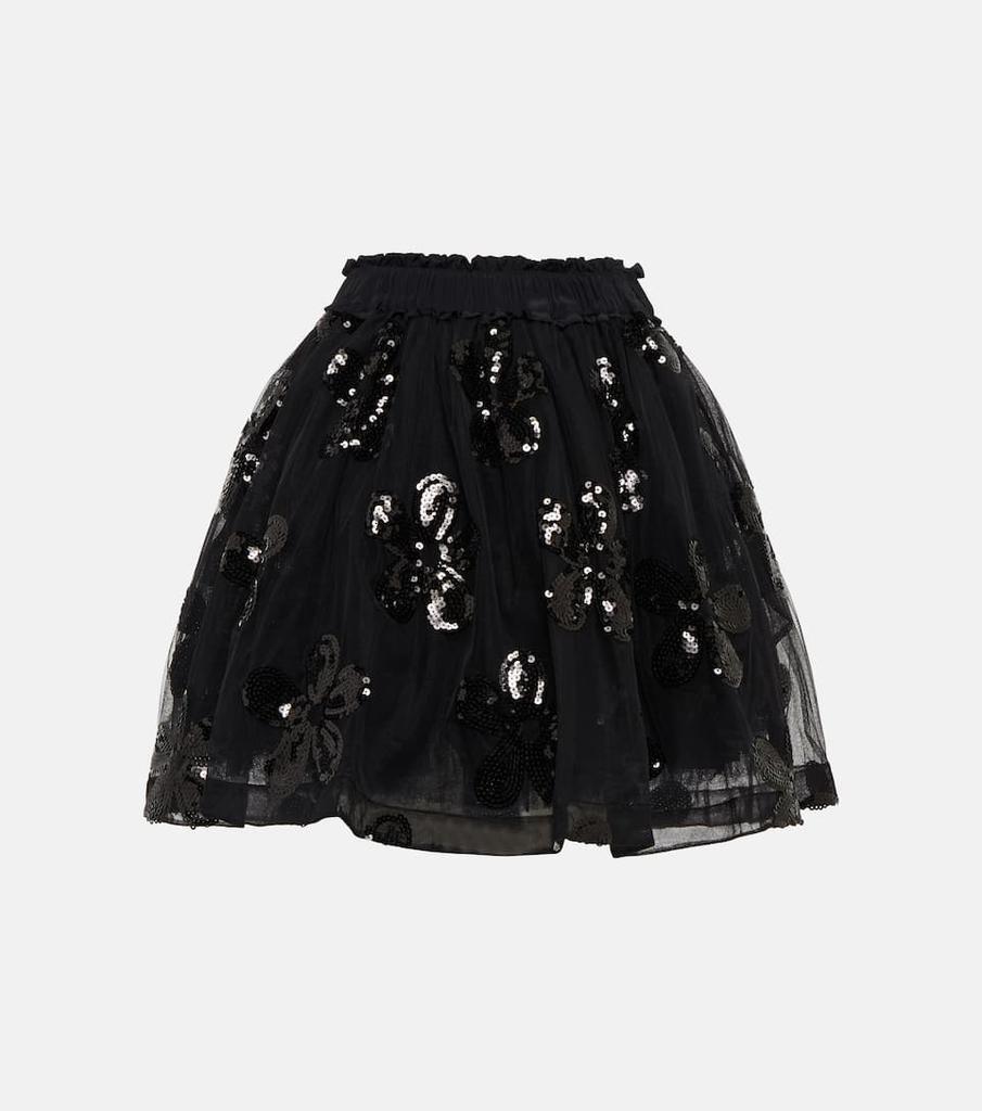 Sequined tulle miniskirt商品第1张图片规格展示