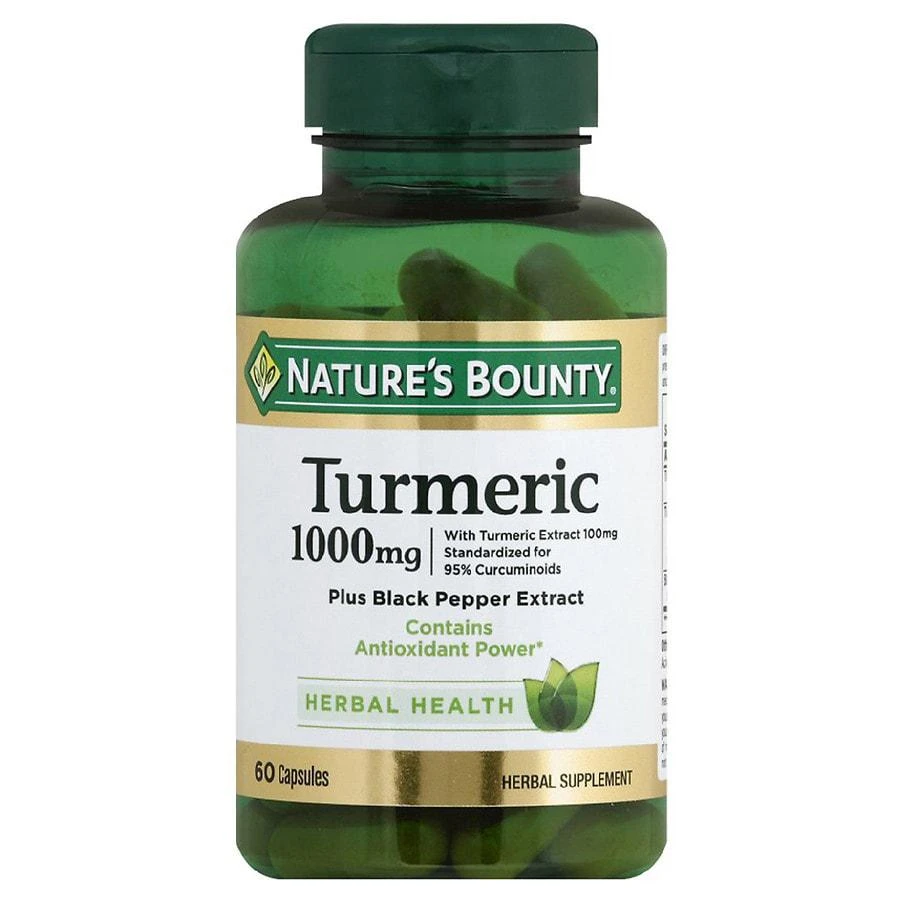 商品Nature's Bounty|Turmeric 1000 mg with Bioperine,价格¥208,第1张图片