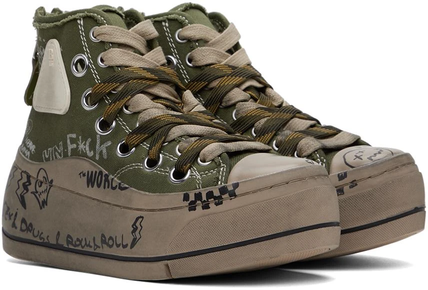 商品R13|Green Double Grommet Kurt Sneakers,价格¥3425,第4张图片详细描述