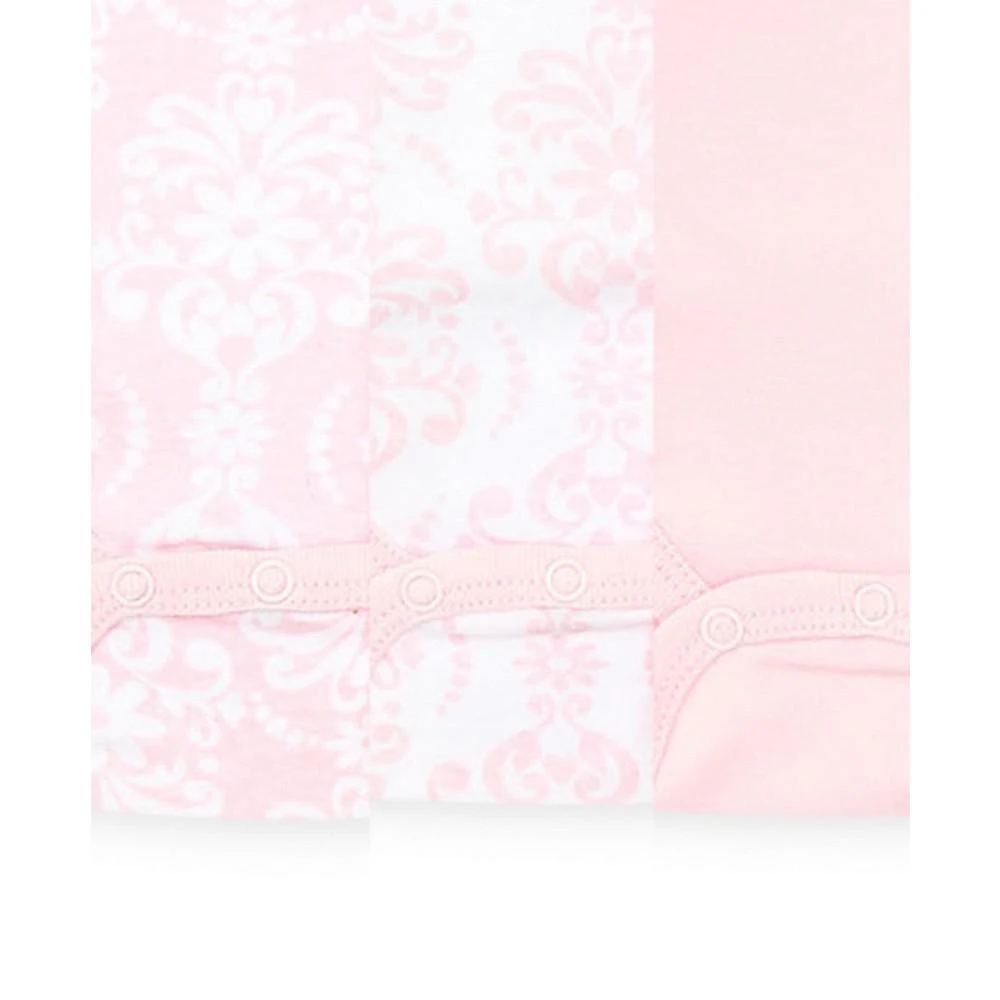 商品Little Me|Baby Girls Damask Short Sleeved Bodysuits, Pack of 3,价格¥96,第3张图片详细描述