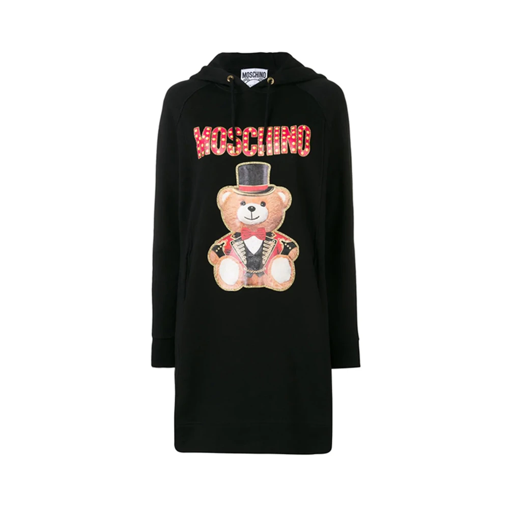 Moschino 莫斯奇诺 黑色女士卫衣式连衣裙 EV0453-0527-3555 商品