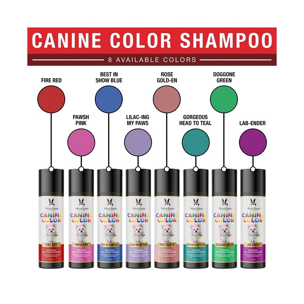 商品Warren London|Canine Color Semi Perm Coat Color Shampoo for Dogs by | A Longer Lasting Option to Dog Hair Dye Temporary Coloring | Wash-In Pet Safe Dye for Dogs,价格¥127,第2张图片详细描述