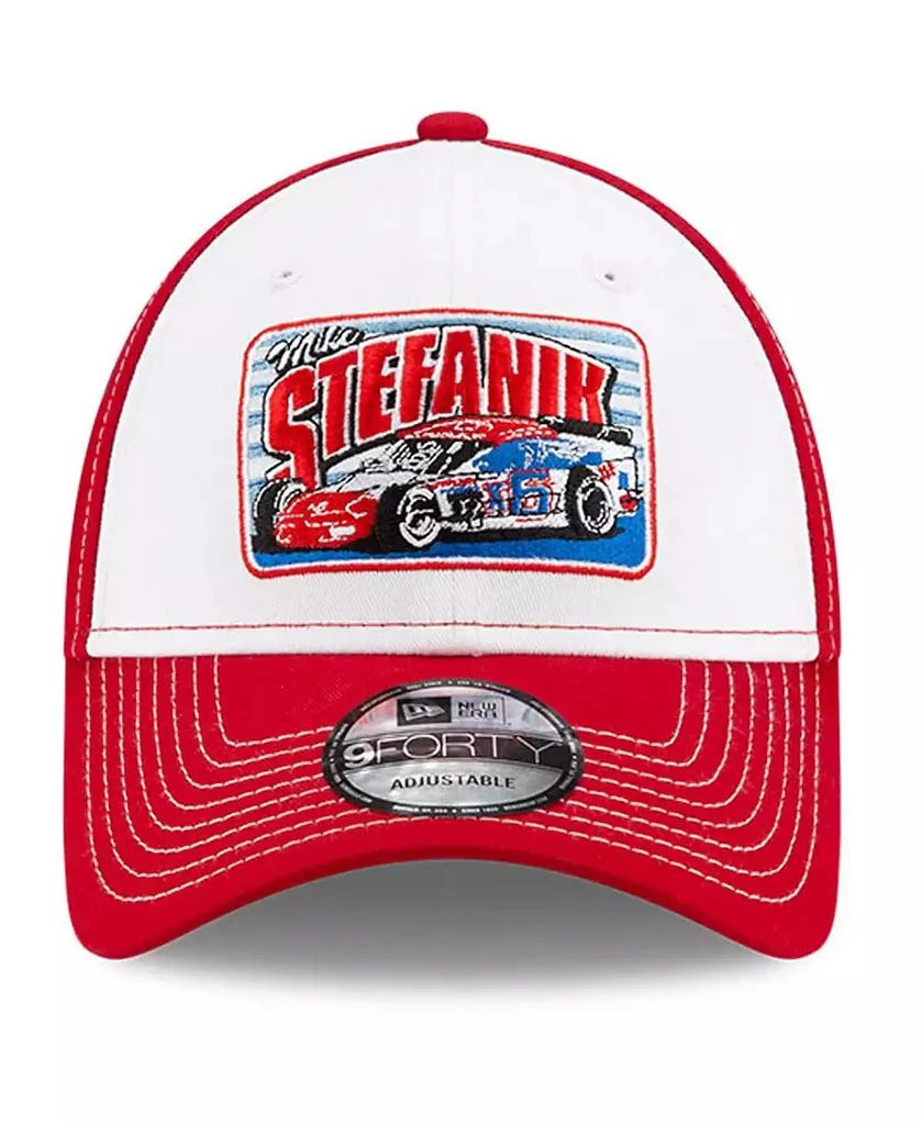 商品New Era|Men's White, Red Mike Stefanik NASCAR Hall of Fame Class of 2021 Inductee 9FORTY Adjustable Hat,价格¥223,第5张图片详细描述