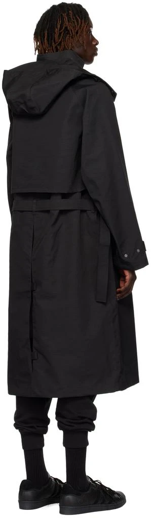 商品Y-3|Black Hooded Trench Coat,价格¥4959,第3张图片详细描述