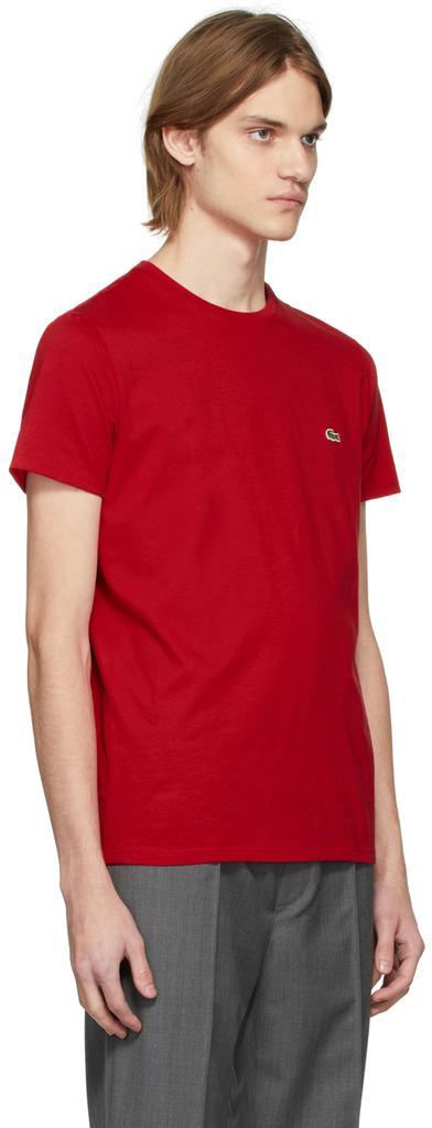 商品Lacoste|Red Pima Cotton Logo T-Shirt,价格¥462,第4张图片详细描述