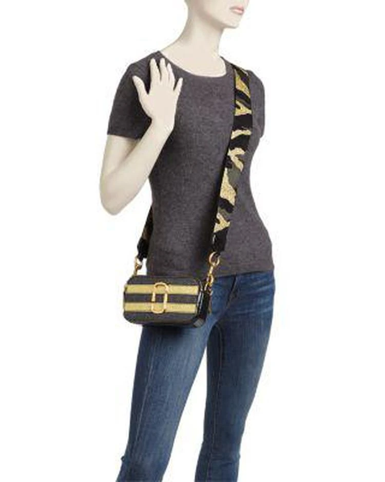 商品Marc Jacobs|Snapshot 条纹亮片真皮相机包,价格¥2924,第2张图片详细描述