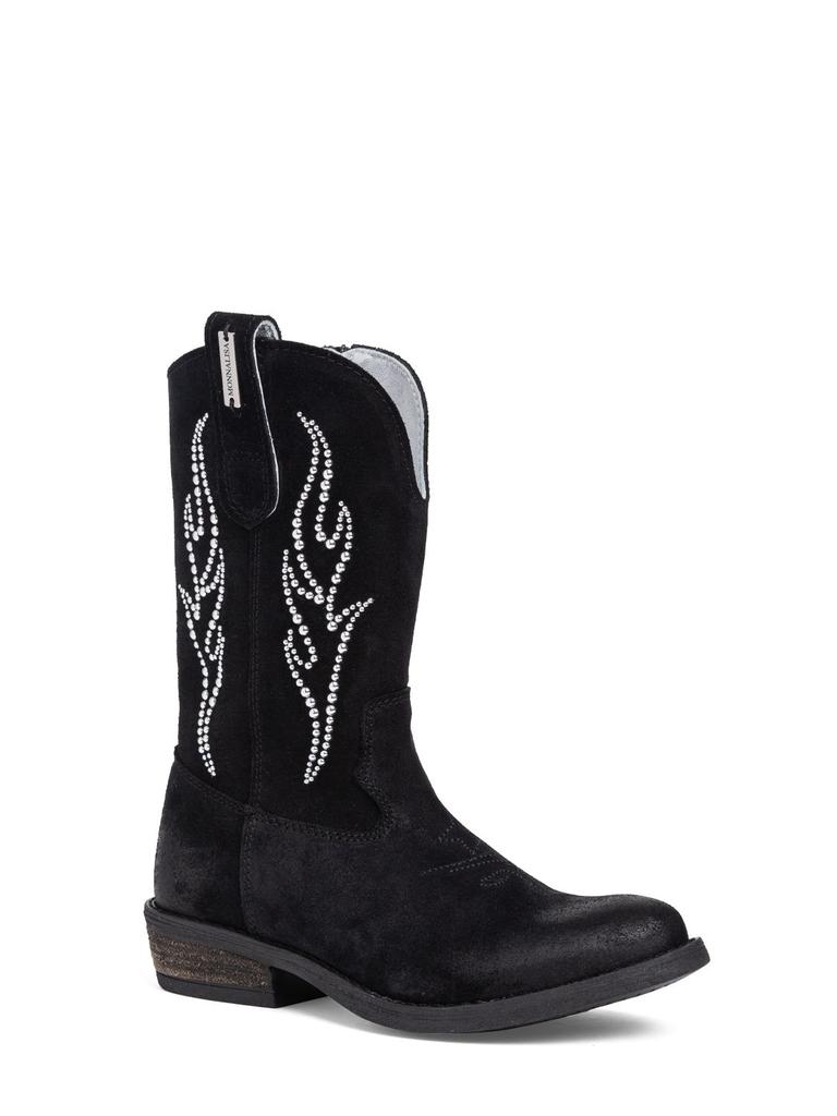 MONNALISA | Tall Suede Cowboy Boots 660.13元 商品图片