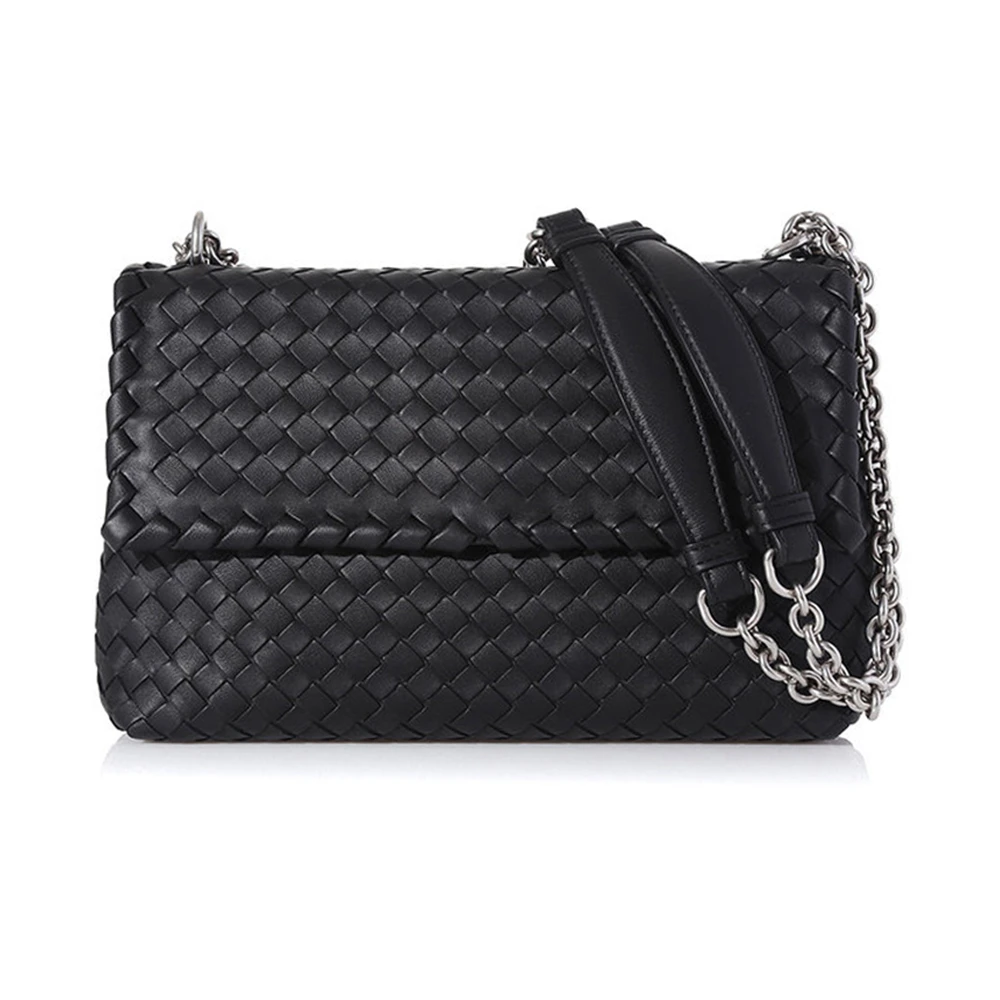 商品[国内直发] Bottega Veneta|BOTTEGA VENETA 黑色女士斜挎包 386498-VO0BG-8806,价格¥17259,第1张图片