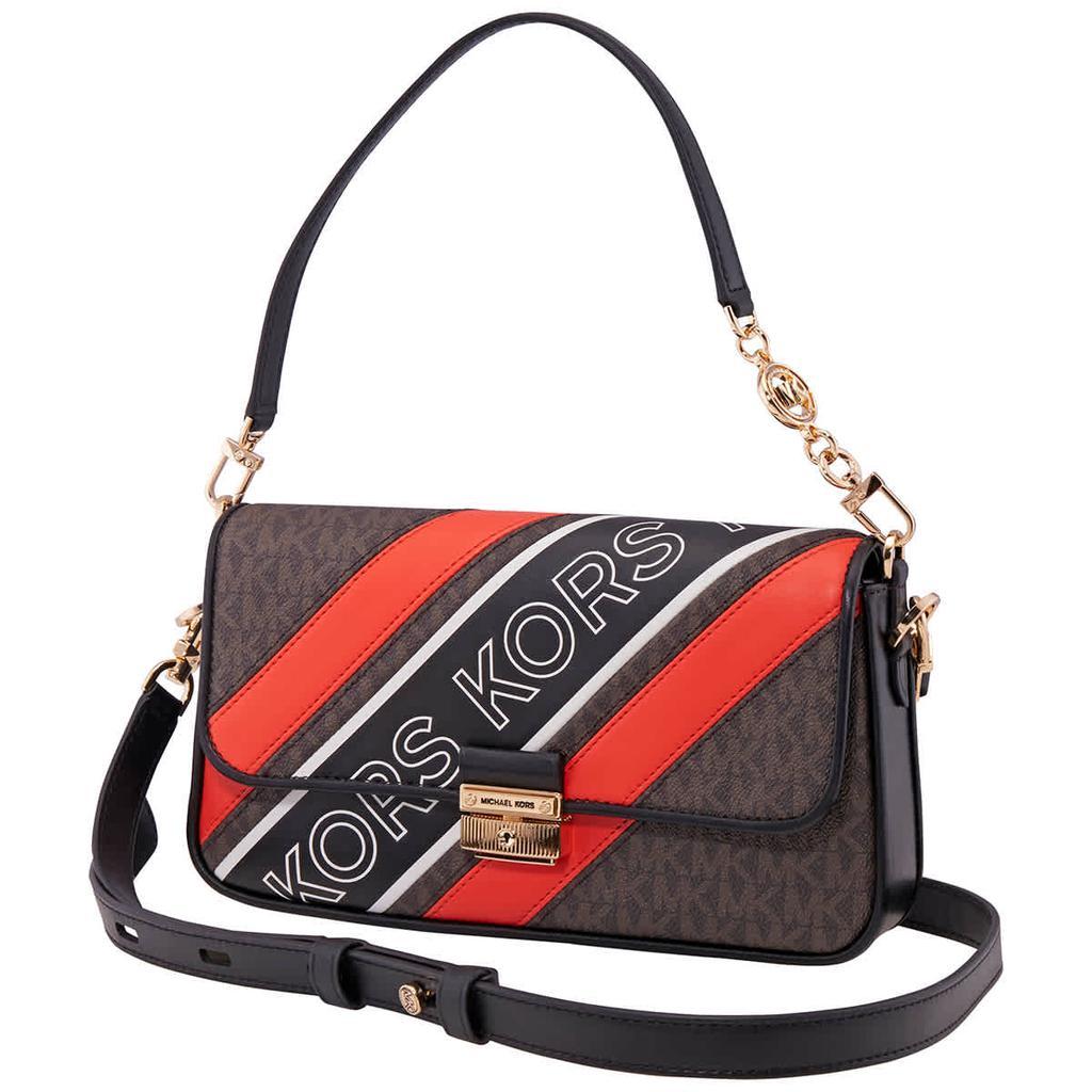 商品Michael Kors|Small Bradshaw Signature Logo Stripe Convertible Shoulder Bag,价格¥1849,第1张图片