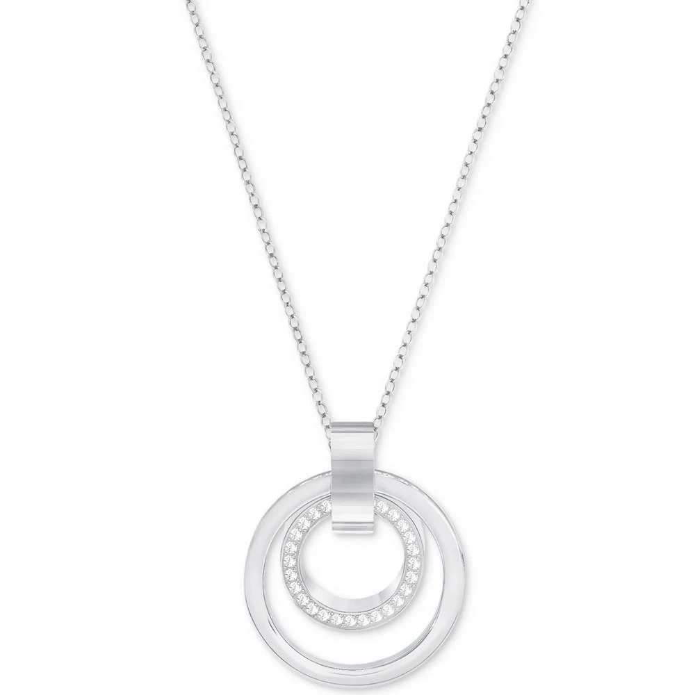 商品Swarovski|Pavé Double-Hoop Pendant Necklace,价格¥1115,第1张图片