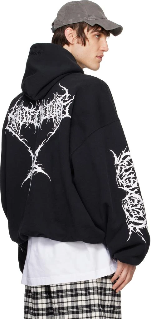 商品Vetements|Black Death Metal Cropped Boxy Hoodie,价格¥7742,第3张图片详细描述