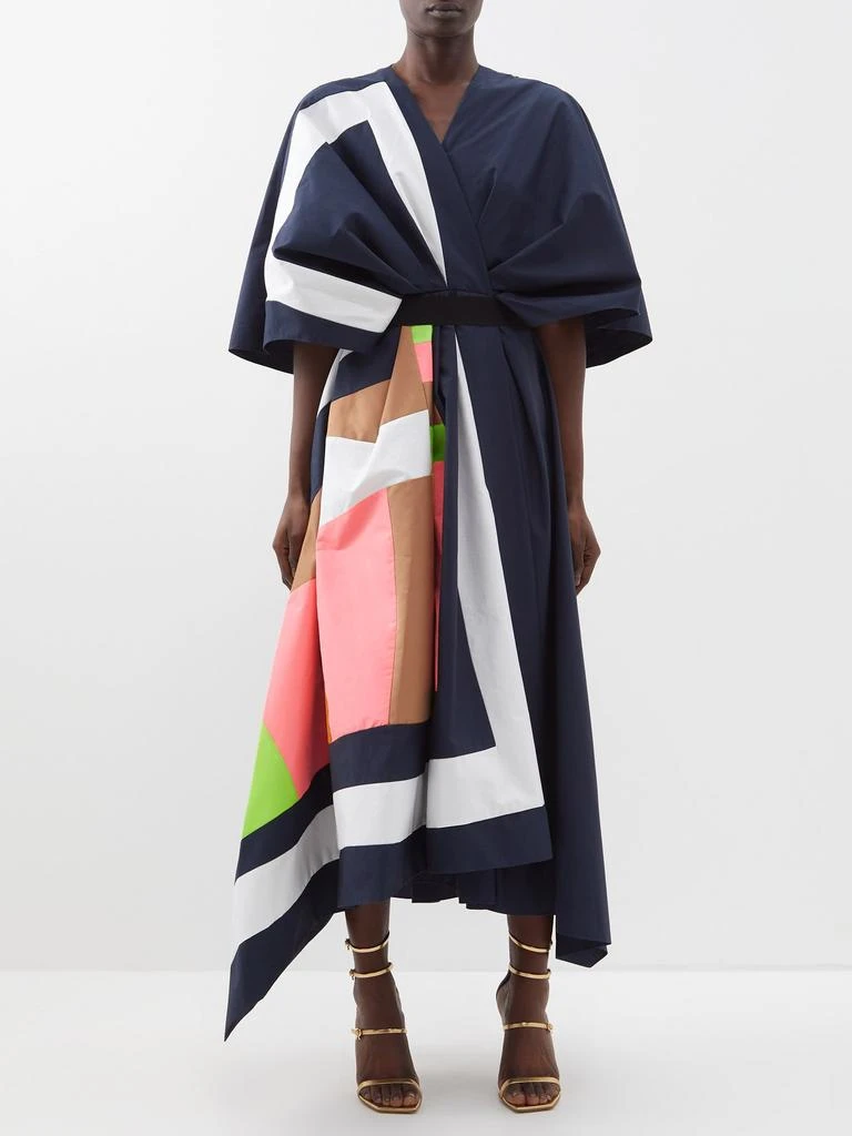 商品ROKSANDA|Fadira asymmetric printed cotton wrap dress,价格¥14977,第1张图片