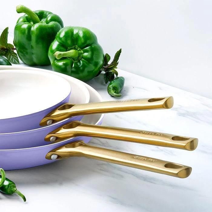 商品Greenpan|Reserve Ceramic Frypans, Set of 3 - 100% Exclusive,价格¥897,第4张图片详细描述
