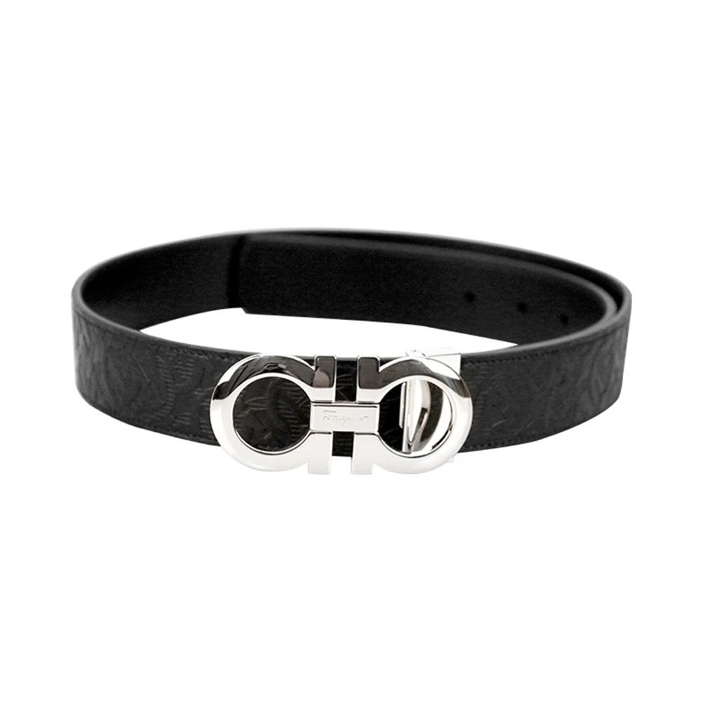 商品Salvatore Ferragamo|SALVATORE FERRAGAMO 黑色男士腰带 67-5542-724127,价格¥2443,第1张图片