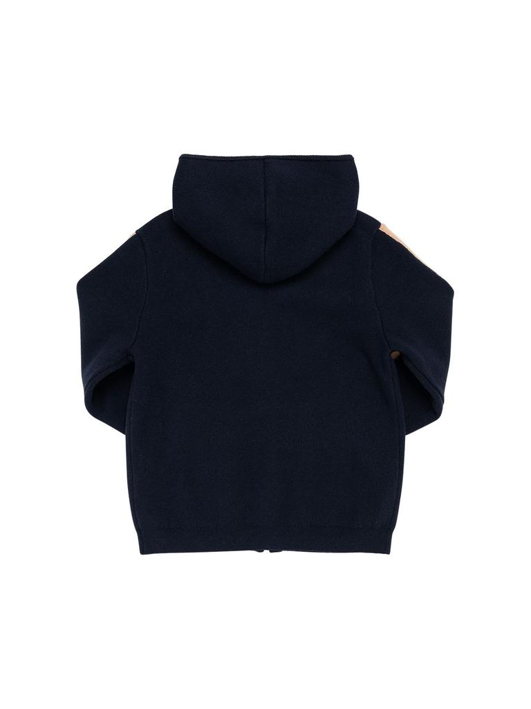 Organic Cotton & Wool Hoodie W/ Bands商品第3张图片规格展示