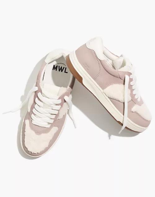 商品Madewell|Court Sneakers: Sherpa Edition,价格¥366,第1张图片