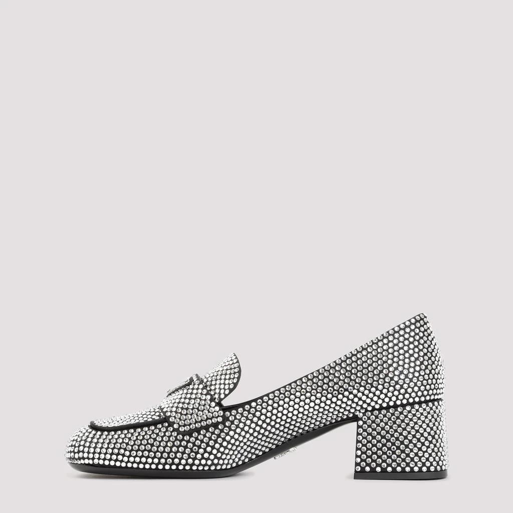 商品Prada|PRADA  CRYSTAL-EMBELLISHED LEATHER LOAFERS SHOES,价格¥8501,第2张图片详细描述