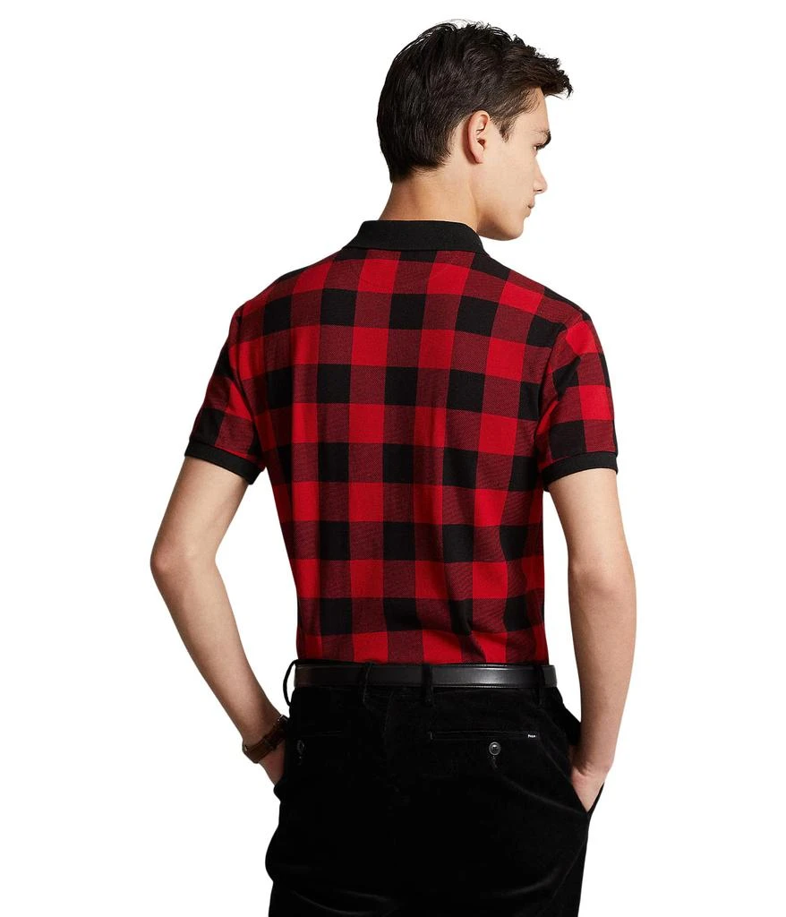商品Ralph Lauren|Custom Slim Fit Mesh Buffalo Check Polo Shirt,价格¥931,第2张图片详细描述