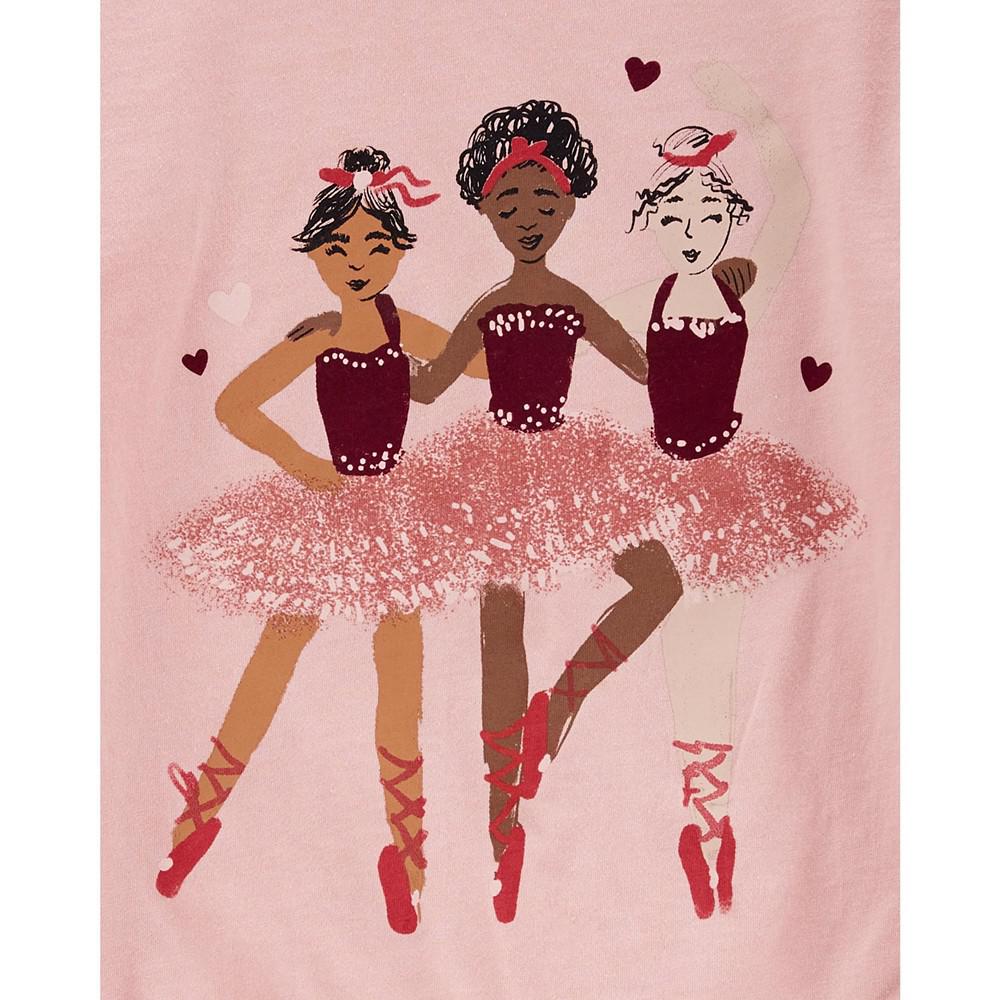 Big Girls Ballerina Jersey T-shirt商品第2张图片规格展示