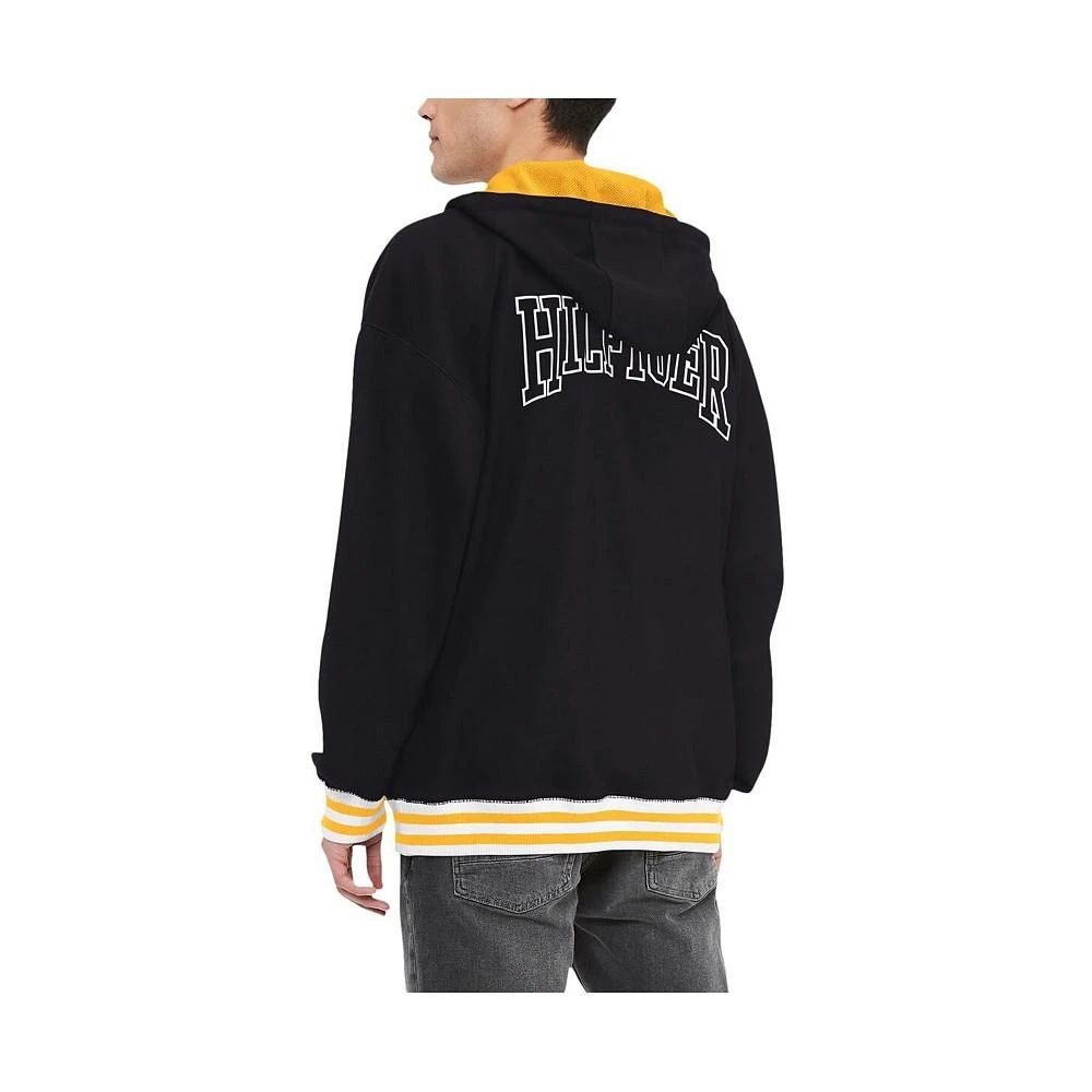 商品Tommy Hilfiger|Men's Black Pittsburgh Steelers Aaron Quarter-Zip Hoodie,价格¥736,第2张图片详细描述