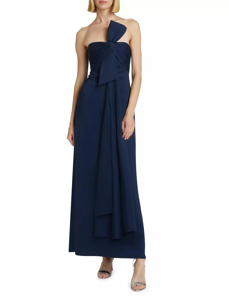 商品Badgley Mischka|Neoprene Bow Gown,价格¥2675,第2张图片详细描述