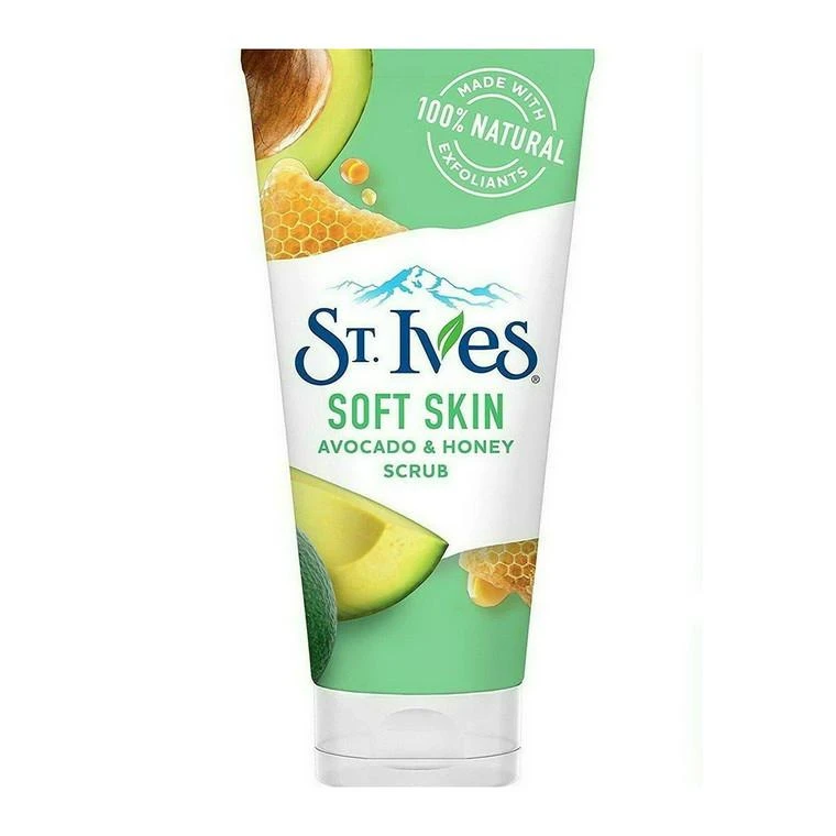 商品St. Ives|St. Ives Soft Skin Face Scrub, Avocado and Honey, 6 Oz,价格¥18,第1张图片