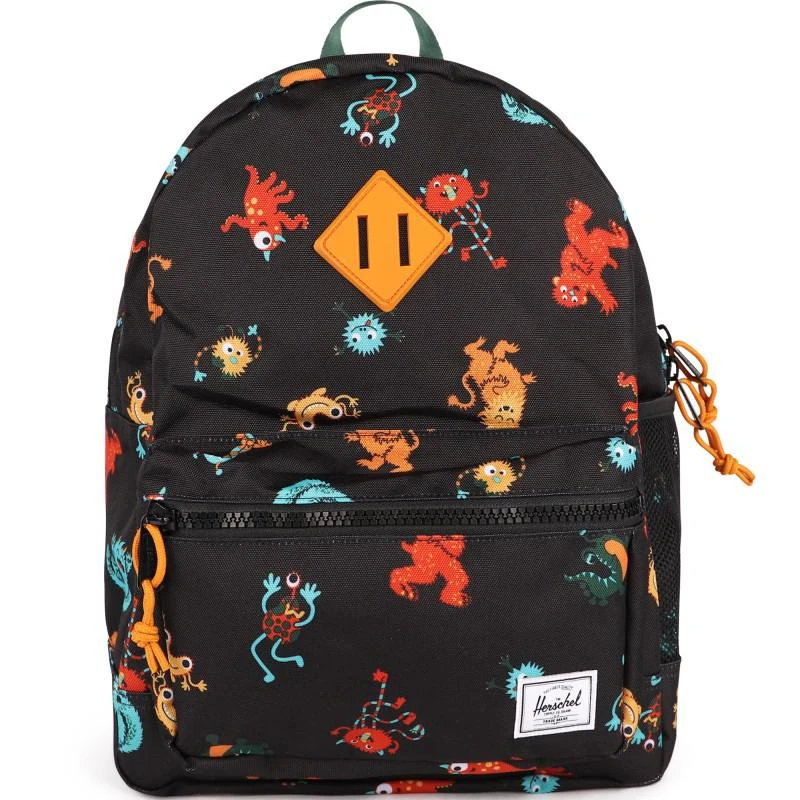 商品Herschel Supply|All over funny creatures black backpack front pocket,价格¥623,第1张图片