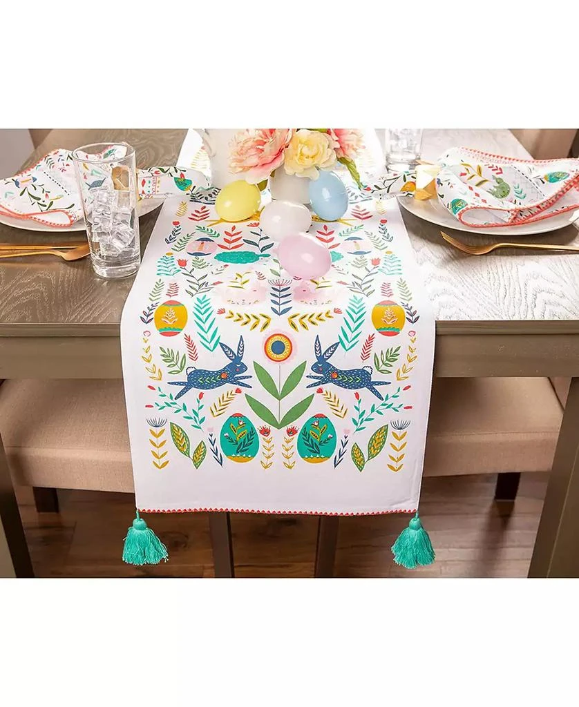 Easter Folk Garden Embellished Table Runner, 14 x 72" 商品