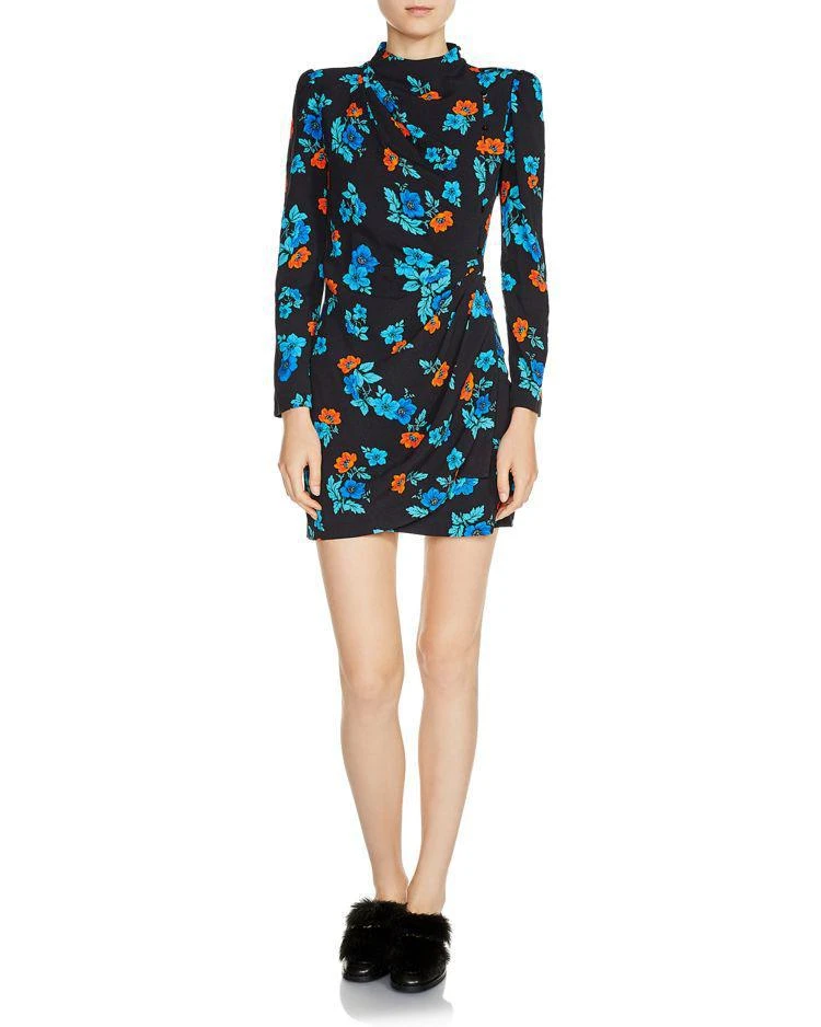 商品Maje|Ripita Ruched Floral-Print Mini Dress,价格¥1740,第1张图片