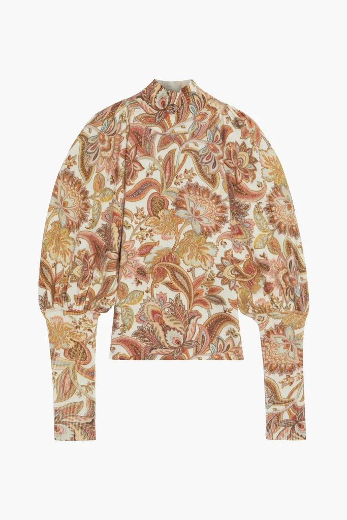 商品Zimmermann|Lucky Blouson printed cashmere turtleneck sweater,价格¥2244,第1张图片