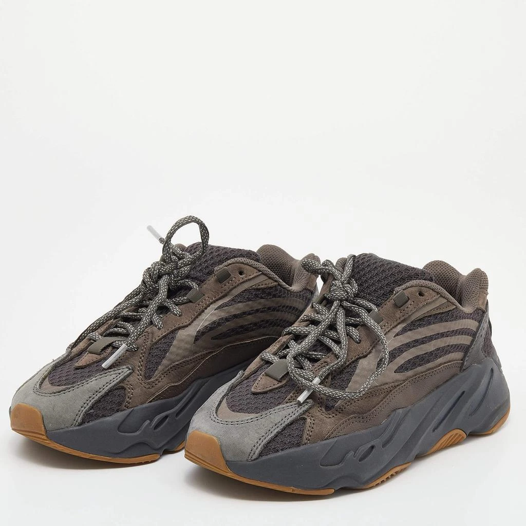 商品[二手商品] YEEZY|Yeezy x Adidas Grey Leather And Knit Fabric Boost 700 Geode Sneakers Size 38,价格¥2367,第2张图片详细描述