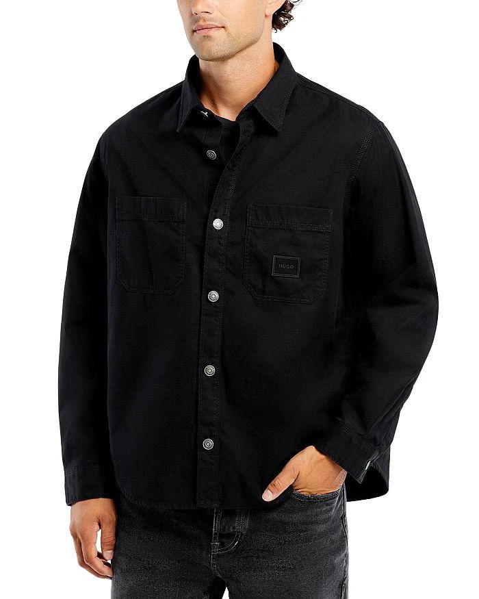商品Hugo Boss|Erato Oversized Fit Button Front Jacket,价格¥626,第2张图片详细描述