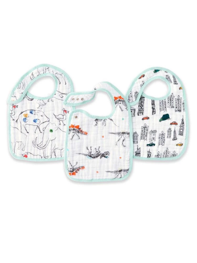 商品aden + anais|Baby's Color Pop Fossil 3-Pack Bib Set,价格¥149,第1张图片