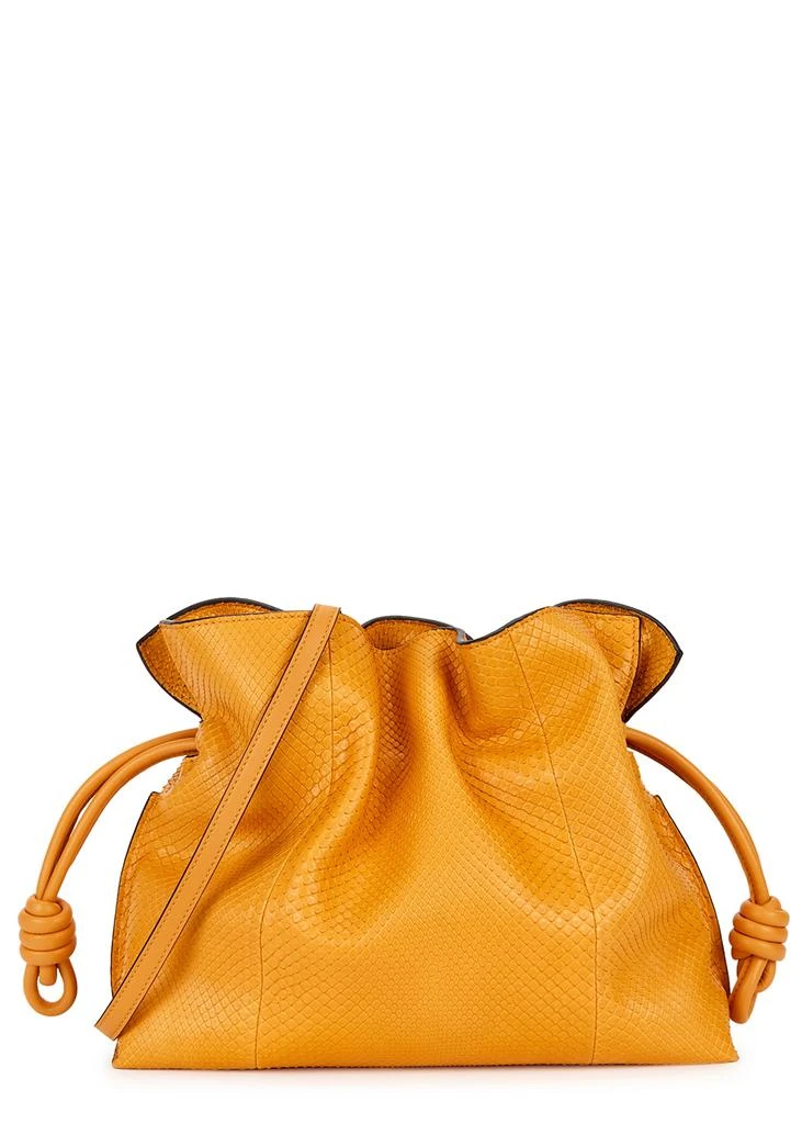 商品Loewe|Flamenco yellow python clutch,价格¥20375,第1张图片