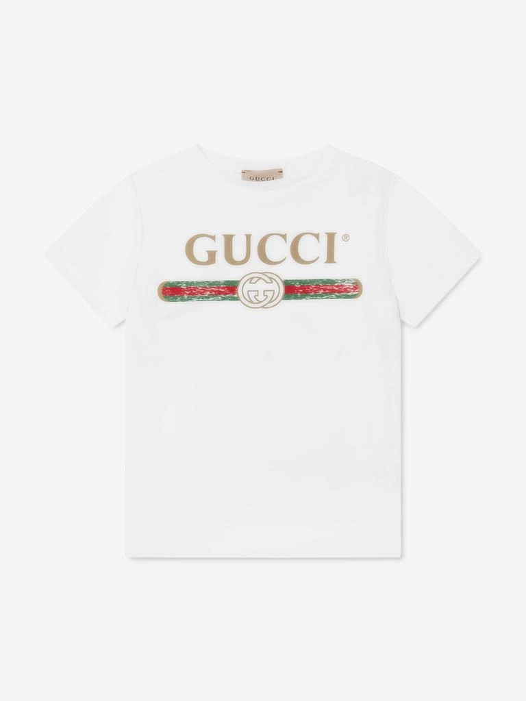 商品Gucci|Kids Logo Print T-Shirt,价格¥1527,第1张图片