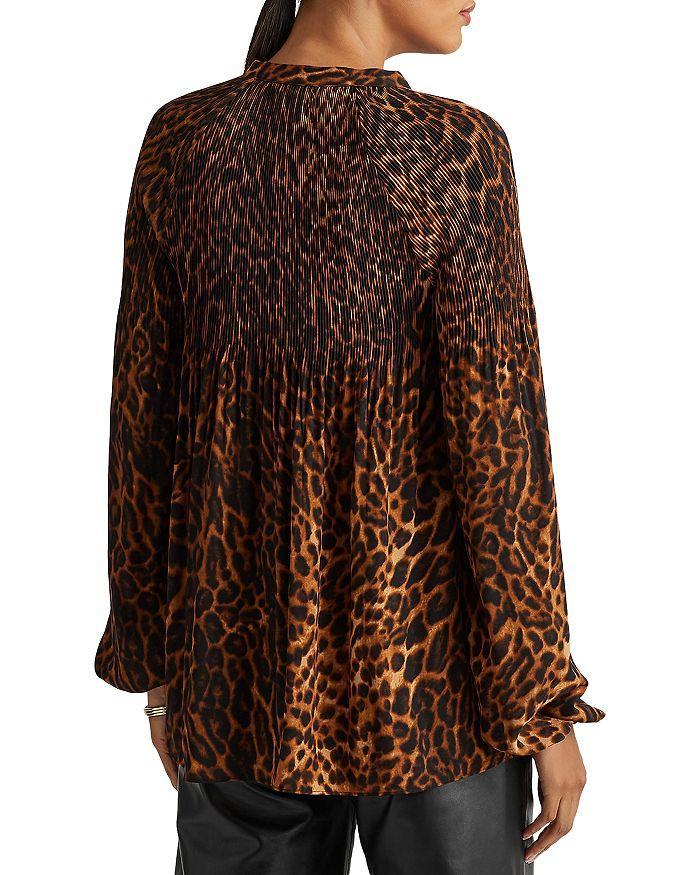 商品Ralph Lauren|Animal Print Pleated Blouse,价格¥298,第5张图片详细描述