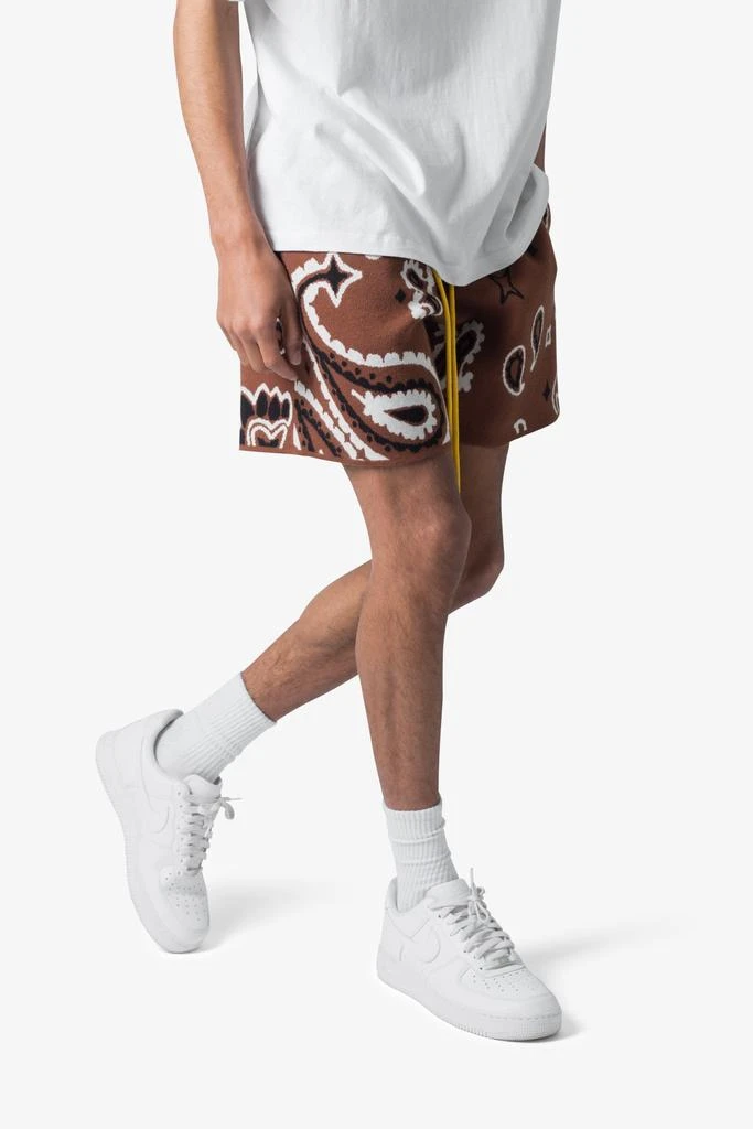 Paisley Knit Shorts - Brown 商品